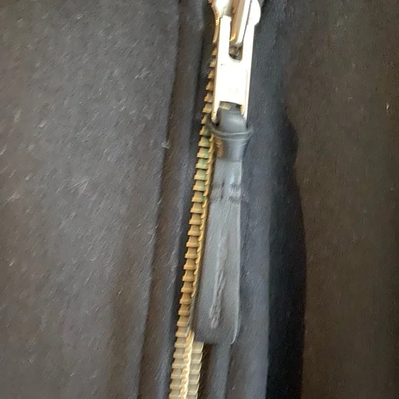 MACKAGE BLACK WOOL/LEATHER BELTED COAT - Picture 12 of 15